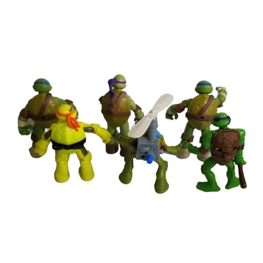 Teenage Mutant Ninja Turtles Action Figure Toy Lot 2012 Viacom 4 inches TMNT - Picture 8 of 8